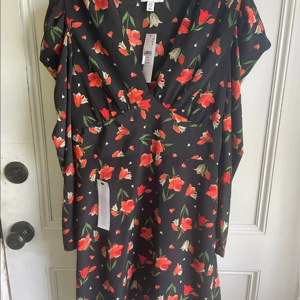 Topshop - Black Floral Dress